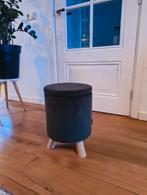 Donkergroene poef met opbergruimte, Ophalen, Minder dan 50 cm, Rond, Minder dan 50 cm