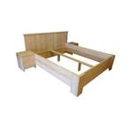 Steigerhouten bed met nachtkastjes incl. nano-coating, Overige kleuren, Steigerhout, 200 cm, Nieuw