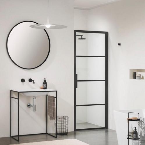 Soho deur, zwart metaal, zeer zware kwaliteit, Huis en Inrichting, Badkamer | Complete badkamers, Nieuw, Ophalen