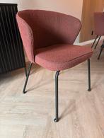 Set van 2 Bouclé eetkamerstoelen - BePurehome, Huis en Inrichting, Stoelen, Ophalen, Zo goed als nieuw, Zwart