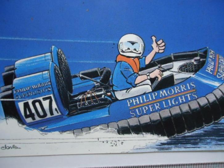 sticker oud HOOVERCRAFT Champion 1985 Clovis strip viseur, Verzamelen, Stickers, Zo goed als nieuw, Bedrijf of Vereniging, Verzenden
