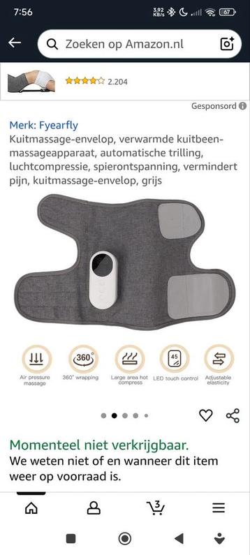 1x Fyearfly Kuitmassage Apparaat - Verwarmd & Oplaadbaar beschikbaar voor biedingen