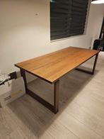 Eikenfineer Tafel - Bruin Gelazuurd - 220x100cm, Huis en Inrichting, Ophalen, Rechthoekig, 200 cm of meer, 100 tot 150 cm