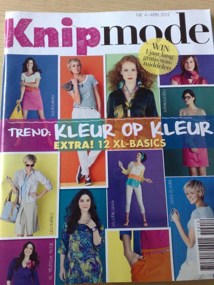 Knipmode april nr. 4 / 2012, Hobby en Vrije tijd, Kledingpatronen, Zo goed als nieuw, Vrouw, Knipmode, Verzenden