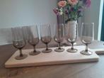 6 Luminarc vintage rookglas wijnglazen / bierglazen, Glas of Glazen, Gebruikt, Ophalen of Verzenden, Glas