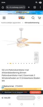 Costway plafondventilator met lamp, Ophalen of Verzenden, Zo goed als nieuw