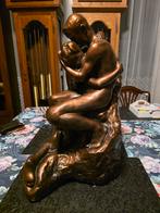 Bronzen kleur Beeld 'De Kus' - Auguste Rodin Lovely 53/35cm, Ophalen