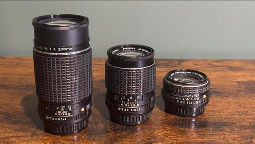 Pentax Asahi K ME lenzen: 50mm f1.7, 135mm f3.5, 200mm f4, Audio, Tv en Foto, Fotografie | Lenzen en Objectieven, Gebruikt, Telelens