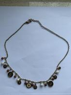 Ketting met bedeltjes, Overige materialen, Verstelbaar, Bruin, Ophalen of Verzenden