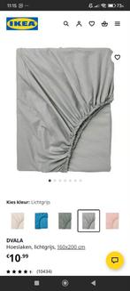 Hoeslaken IKEA Dvala 160x200cm, Ophalen, Wit, Hoeslaken of Sloop, Nieuw