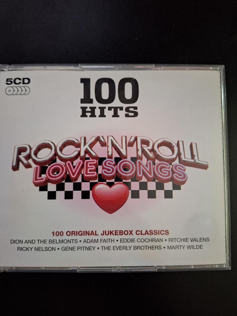 Various - 100 hits Rock 'n roll love songs, Ophalen of Verzenden, Gebruikt, Boxset