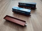 Marklïn HO lageboord wagons met containers DB, Hobby en Vrije tijd, Modeltreinen | H0, Wisselstroom, Gebruikt, Wagon, Ophalen of Verzenden