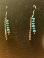 Zelfgemaakte Oorbellen - Zwart & Turquoise, Sieraden, Tassen en Uiterlijk, Oorbellen, Ophalen of Verzenden, Nieuw, Zwart, Overige materialen