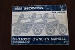HONDA GL1200 GOLDWING interstate 1985 owner's manual, Motoren, Handleidingen en Instructieboekjes, Honda