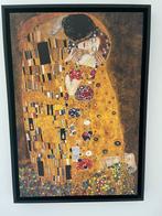 facsimile in olieverf “De Kus” van Klimt  Print ingelijst, Ophalen of Verzenden