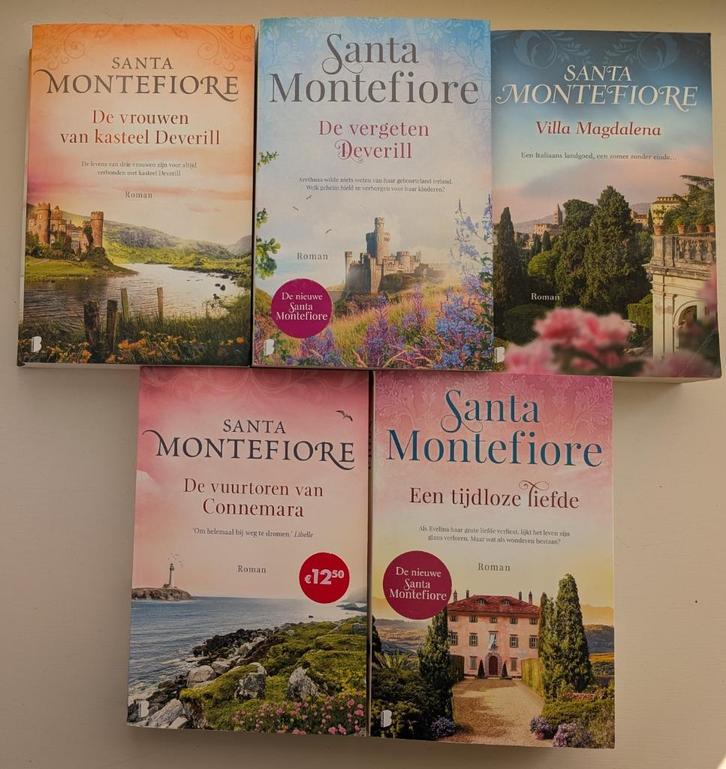 Santa Montefiore Boeken - 5 stuks, Boeken, Romans, Zo goed als nieuw, Ophalen of Verzenden