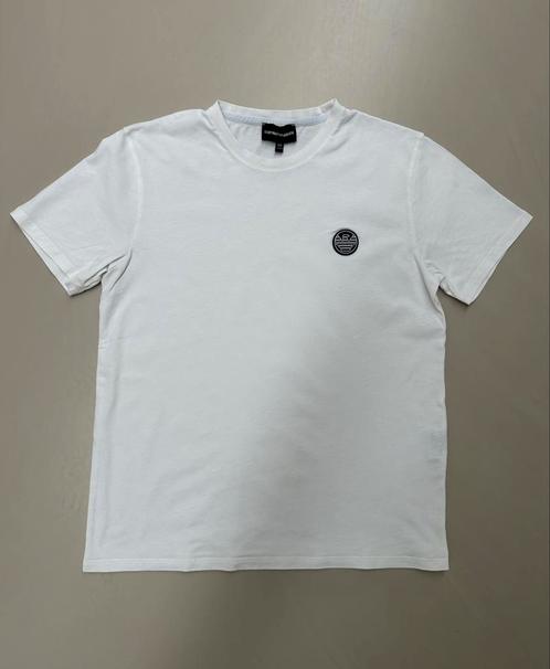 Emporio Armani, wit t-shirt, maat 154, 12 jaar, Kinderen en Baby's, Kinderkleding | Maat 152, Gebruikt, Jongen, Shirt of Longsleeve