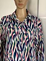 i490 lange blouse top maat M=38/40 wit/d-blauw/groen/roze, Maat 38/40 (M), Blauw, Ophalen of Verzenden, Zo goed als nieuw