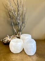 Set van 3 nieuwe Witte himalaya zoutlichten, Ophalen, Overige materialen, Wit, Nieuw