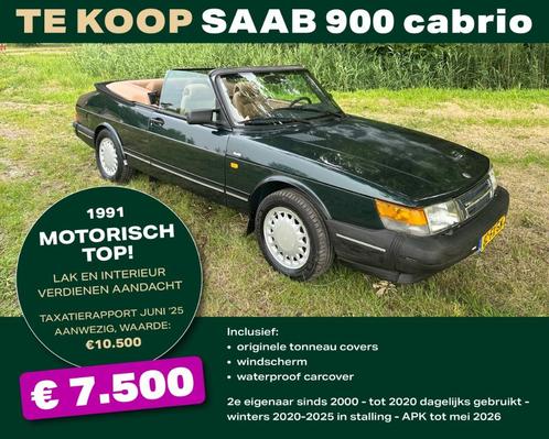 Saab 900 2.0 16 S Cabrio 1991, Auto's, Saab, Particulier, Saab 900, Benzine, Cabriolet, Handgeschakeld, Geïmporteerd, Groen, Beige