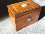 tea caddy theekist frans marquetry met paarlemoer ca 1820, Antiek en Kunst, Ophalen of Verzenden