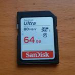 SanDisk Ultra / SDXC 64GB 80 MB/s, Audio, Tv en Foto, Fotografie | Geheugenkaarten, Gebruikt, SDXC, Ophalen of Verzenden, Fotocamera