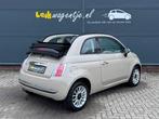 Fiat 500 C 1.2 Lounge Cabrio *cappuccino *p-sensor *airco, Auto's, Gebruikt, 4 cilinders, 4 stoelen, Leder en Stof