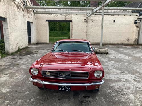 Ford Mustang V8 1966 Rood, Auto's, Ford, Particulier, Mustang, LPG, Coupé, Automaat, Geïmporteerd, Rood, Zwart, Kunstmatig leder