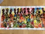 Vrolijk schilderij, gemengde techniek van Mack Daïda, Afrika, Oorspronkelijke maker, Ophalen of Verzenden, Zo goed als nieuw, Schilderij
