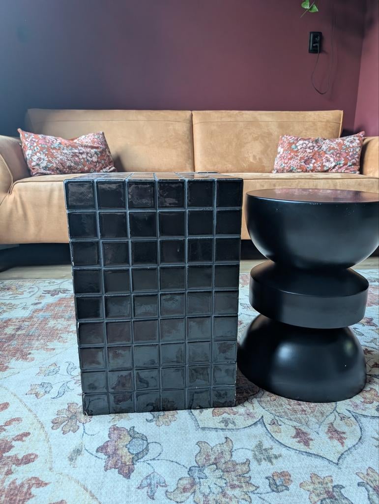 Kubus Salontafel van Tegels, Huis en Inrichting, Tafels | Sidetables, Gebruikt, Ophalen