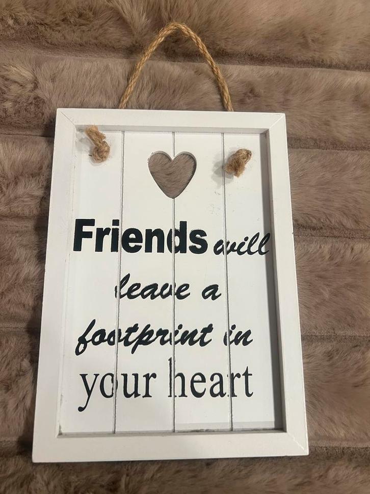 Leuk Wandbord met Hartje en Tekst, Huis en Inrichting, Woonaccessoires | Wanddecoraties, Zo goed als nieuw, Ophalen of Verzenden