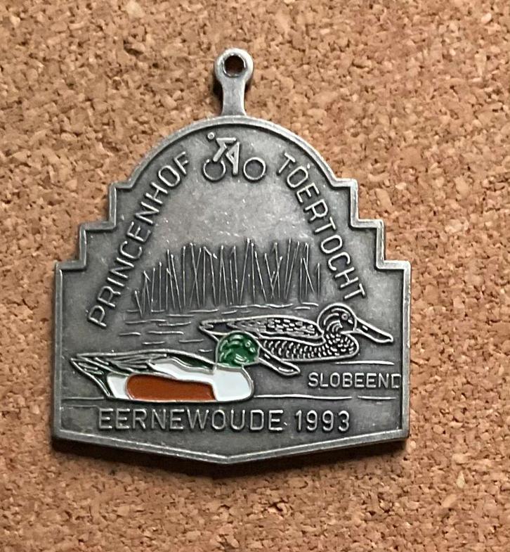 Medaille - Princenhof Toertocht Eernewoude SLOBEEND 1993, Postzegels en Munten, Penningen en Medailles, Overige materialen, Nederland