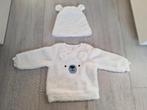 ijsbeer trui met bijpassende muts maat 80, C&A, Ophalen of Verzenden, Zo goed als nieuw, Truitje of Vestje