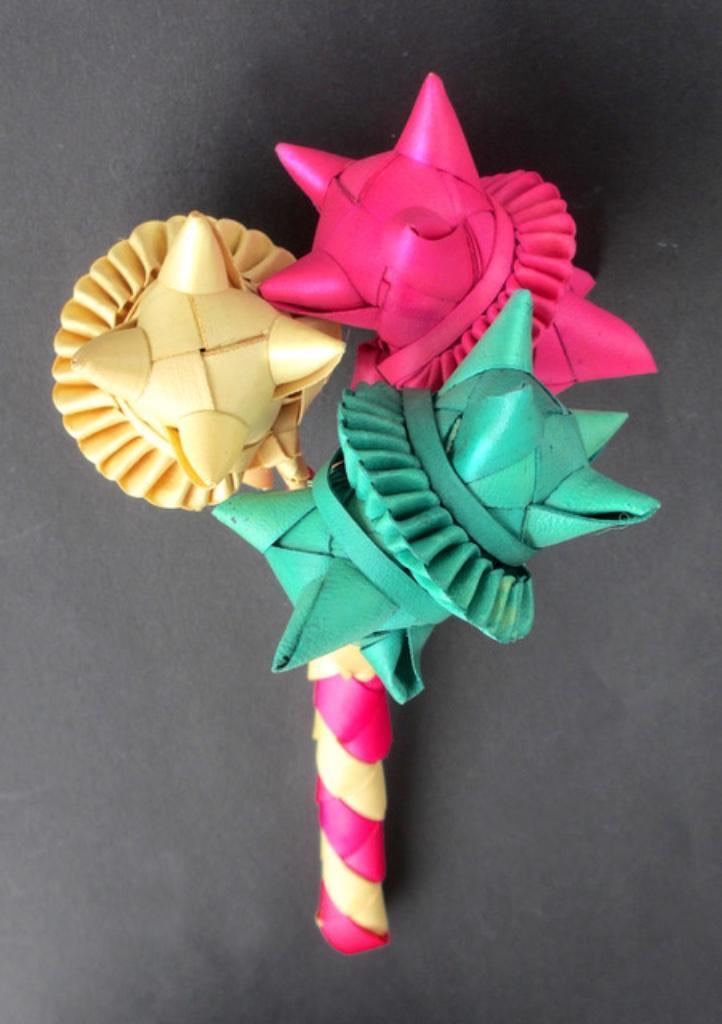 Indonesië Bali Rammelaar met rijstkorrels Prachtig Handwerk, Antiek en Kunst, Kunst | Niet-Westerse kunst, Ophalen of Verzenden