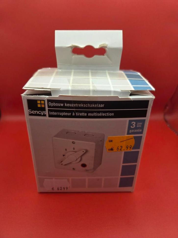 Sencys Keuzetrekschakelaar - Nieuw in doos!, Doe-het-zelf en Verbouw, Elektra en Kabels, Nieuw, Schakelaar, Ophalen of Verzenden