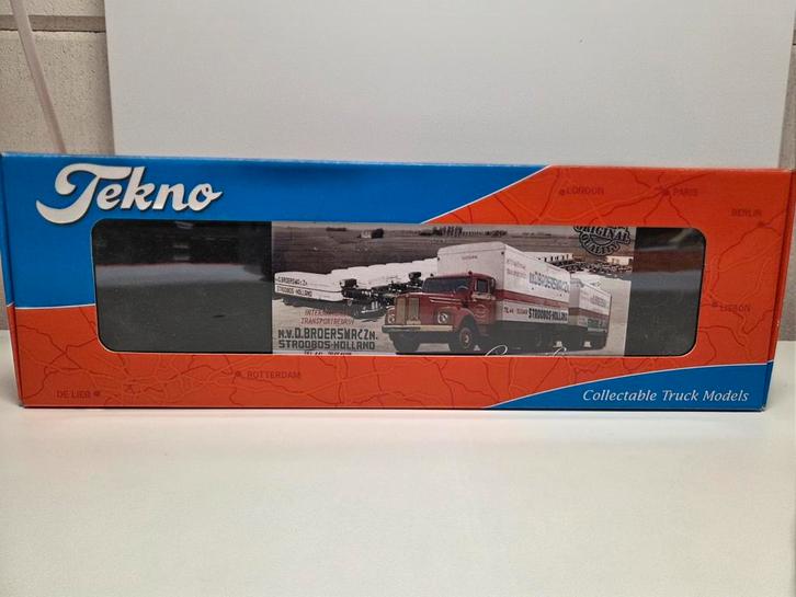 Tekno Scania Vabis combi Broersma Stroobos nieuw, Hobby en Vrije tijd, Modelauto's | 1:50, Nieuw, Bus of Vrachtwagen, Tekno, Ophalen of Verzenden