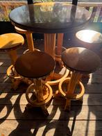 Bartafel met Krukken Set, Huis en Inrichting, Ophalen, Gebruikt, Inclusief barstoelen