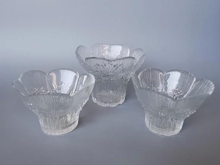 Vintage design glas waxinelicht Pertti Kallioinen Finland, Antiek en Kunst, Antiek | Glas en Kristal, Verzenden