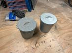 Metalen prullenbakken 2x, Huis en Inrichting, Ophalen, Gebruikt, Metaal, Minder dan 50 cm