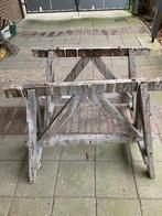 2 stuks heel stevige  houten schragen, Doe-het-zelf en Verbouw, Werkbanken, Ophalen, Gebruikt, 70 tot 120 cm