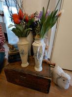 Blikken vaasjes met schildering, Ophalen of Verzenden, Gebruikt, Overige