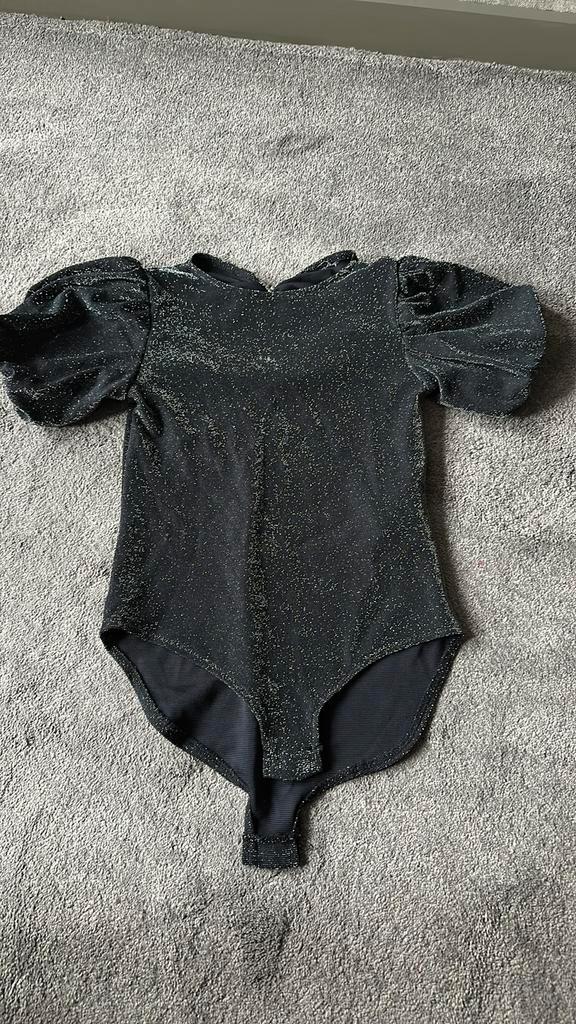 Glitter body meisje zwart Zara mt 146/152, Kinderen en Baby's, Kinderkleding | Maat 146, Zo goed als nieuw, Meisje, Shirt of Longsleeve