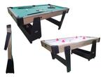 Pooltafel / Airhockey TopTable Twist 2-1 Max Mobile, Wood, Ophalen of Verzenden, Nieuw, Pooltafel