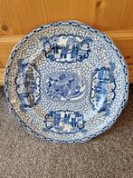 Antiek William Adams Bord - Blauw Wit Decor, Antiek en Kunst, Ophalen of Verzenden