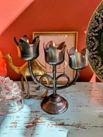 Tulpen Kandelaar Tin Pewter, Ophalen of Verzenden, Overige materialen