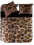 2x eenpersoonsovertrek Roy Donders satijn panther, Huis en Inrichting, Slaapkamer | Beddengoed, Eenpersoons, Bruin, Dekbedovertrek