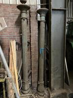 Antieke ijzeren poort pilaren, Tuin en Terras, Ophalen, Gebruikt, IJzer, Sierhekwerk