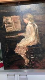 Canvas meisje achter piano (VT wonen), in prijs verlaagd!, Ophalen