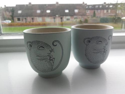 Bloomingville Mini -set 2 bekers porselein, lichtblauw /mint, Kinderen en Baby's, Kinderkamer | Inrichting en Decoratie, Zo goed als nieuw