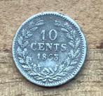 10 cent 1863 Willem III, Postzegels en Munten, Munten | Nederland, Ophalen, Koning Willem III, Zilver, 10 cent